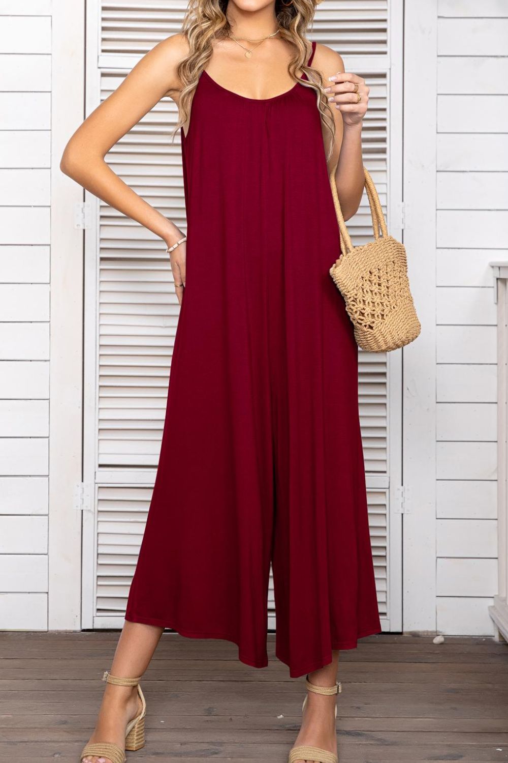 Spaghetti Strap Scoop Neck Jumpsuit king-general-store-5710.myshopify.com