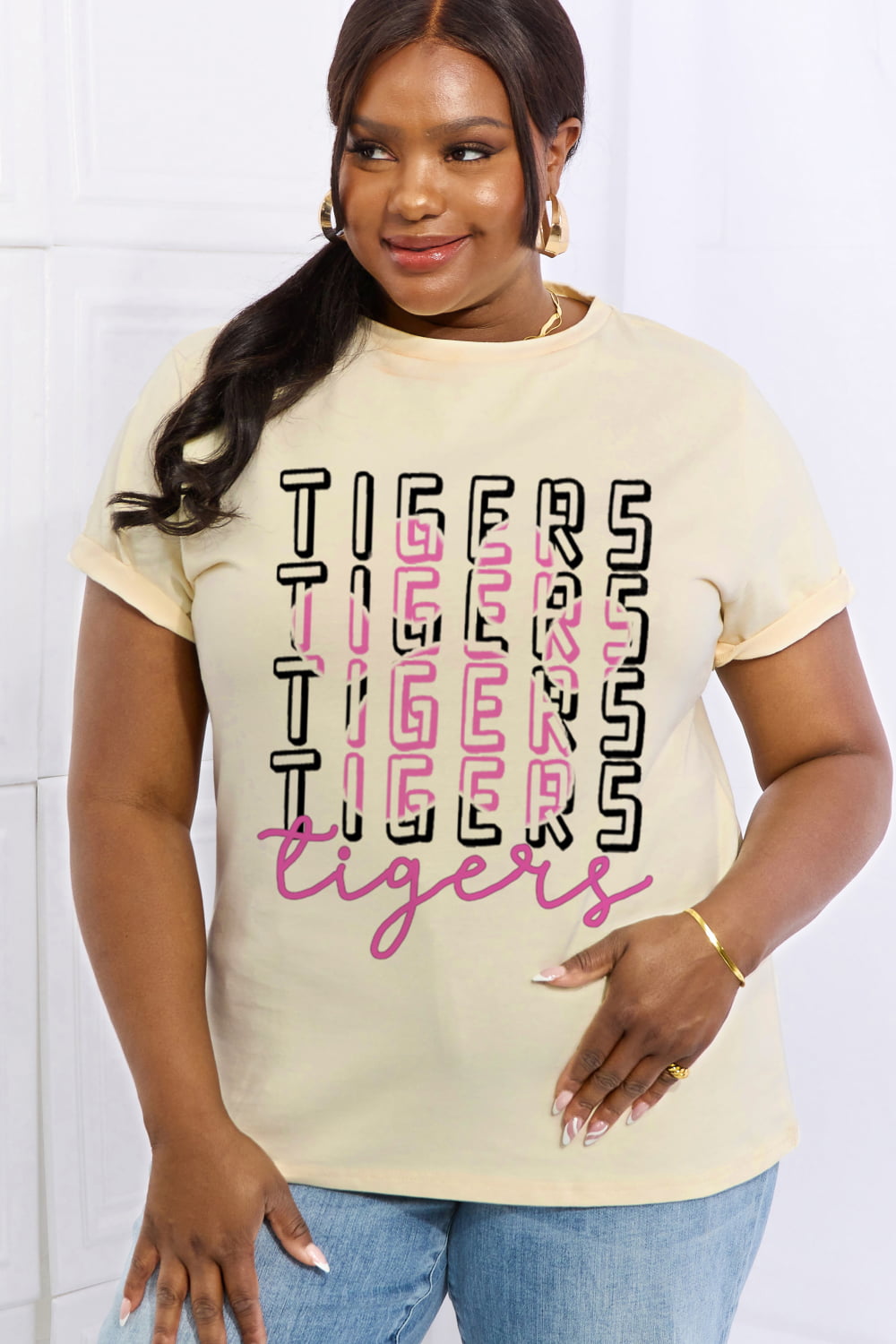 Simply Love Full Size TIGERS Graphic Cotton Tee king-general-store-5710.myshopify.com