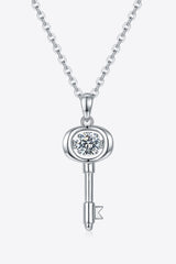 Moissanite Key Pendant Necklace king-general-store-5710.myshopify.com