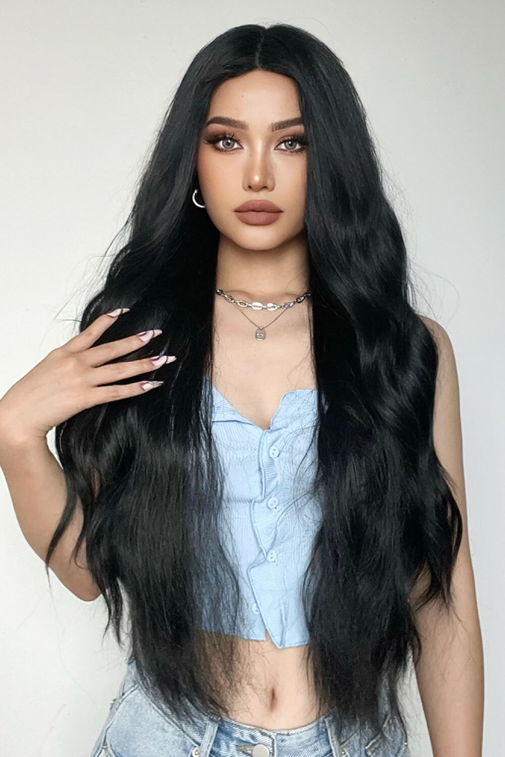 Full Machine Long Wave Synthetic Wigs 28'' king-general-store-5710.myshopify.com