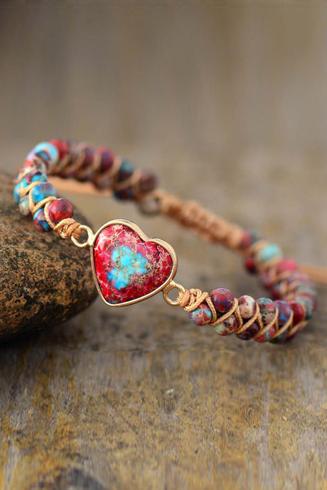 Handmade Heart Shape Natural Stone Bracelet king-general-store-5710.myshopify.com