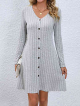 V-Neck Long Sleeve Mini Dress king-general-store-5710.myshopify.com