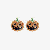 Demon Pumpkin Rhinestone Alloy Earrings king-general-store-5710.myshopify.com