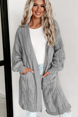 Cable-Knit Dropped Shoulder Cardigan king-general-store-5710.myshopify.com