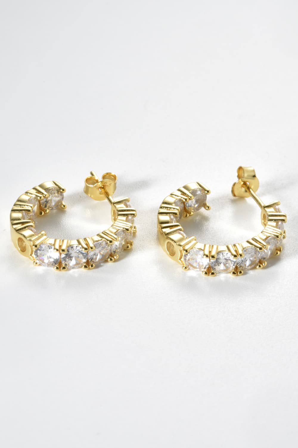 Inlaid Zircon C-Hoop Earrings king-general-store-5710.myshopify.com