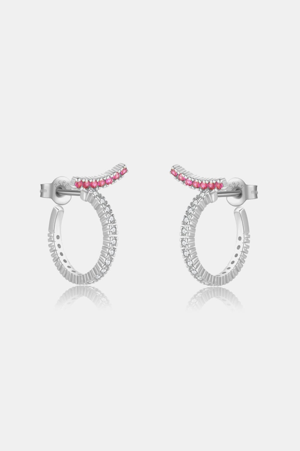 Inlaid Zircon 925 Sterling Silver C-Hoop Earrings king-general-store-5710.myshopify.com