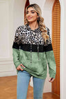 Leopard Drawstring Hoodie with Pocket king-general-store-5710.myshopify.com