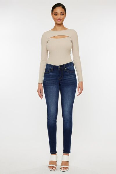 Kancan Mid Rise Gradient Skinny Jeans king-general-store-5710.myshopify.com