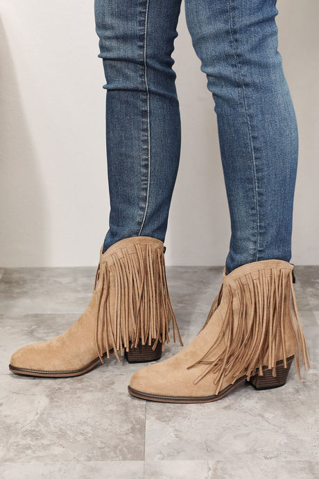 Legend Women's Fringe Cowboy Western Ankle Boots king-general-store-5710.myshopify.com