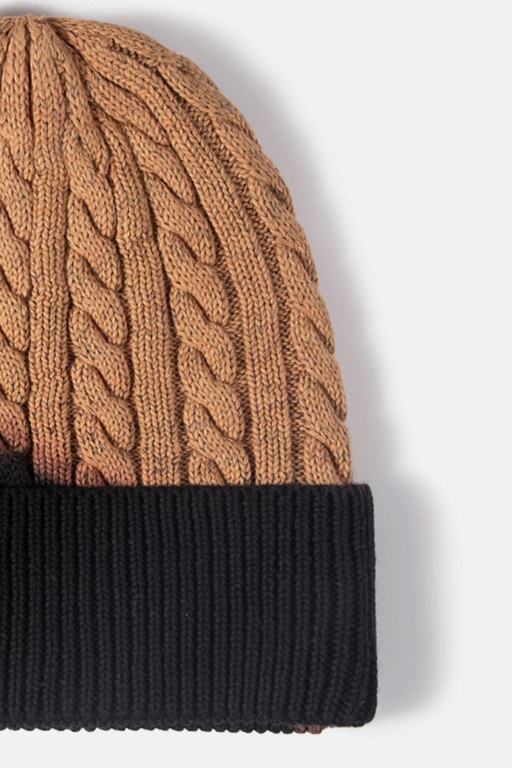 Contrast Tie-Dye Cable-Knit Cuffed Beanie king-general-store-5710.myshopify.com