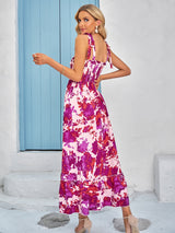 Floral Tie-Shoulder Frill Trim Smocked Dress king-general-store-5710.myshopify.com