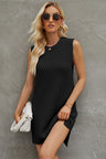 Round Neck Slit Sleeveless Sweater Dress king-general-store-5710.myshopify.com