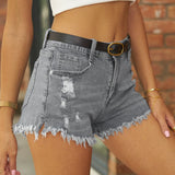 Raw Hem Distressed Denim Shorts king-general-store-5710.myshopify.com