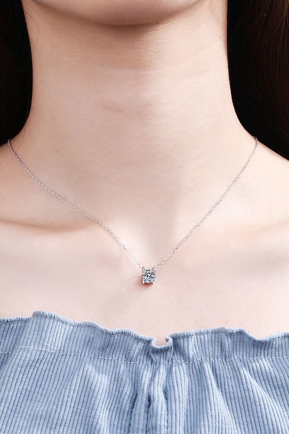 Moissanite 925 Sterling Silver Necklace king-general-store-5710.myshopify.com