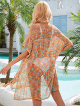 Multicolored Openwork Tassel Slit Cover-Up king-general-store-5710.myshopify.com