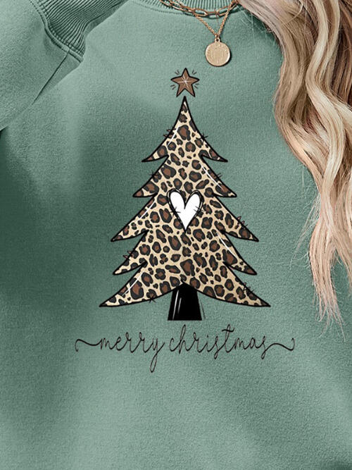 Christmas Tree Graphic Long Sleeve Sweatshirt king-general-store-5710.myshopify.com