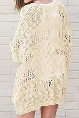 Openwork Long Sleeve Cardigan king-general-store-5710.myshopify.com