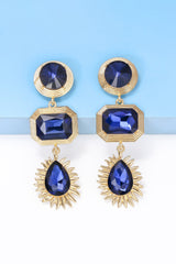 Geometrical Shape Zinc Alloy Frame Glass Dangle Earrings king-general-store-5710.myshopify.com