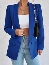 Shawl Collar Long Sleeve Blazer king-general-store-5710.myshopify.com