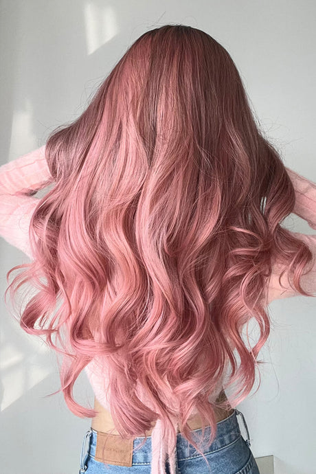 Fashion Wave Synthetic Long Wigs in Pink 26'' king-general-store-5710.myshopify.com