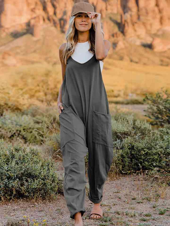 Double Take Full Size Sleeveless V-Neck Pocketed Jumpsuit king-general-store-5710.myshopify.com