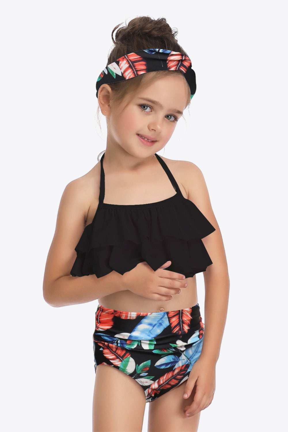 Printed Layered Halter Neck Two-Piece Swim Set king-general-store-5710.myshopify.com