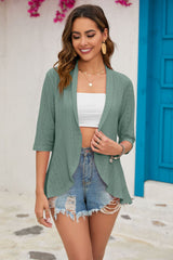 Half Sleeve Open Front Cardigan king-general-store-5710.myshopify.com