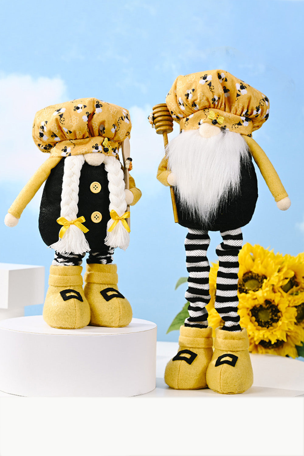 Bee Print Telescopic Leg Gnome king-general-store-5710.myshopify.com