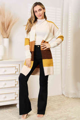 Woven Right Color Block Dropped Shoulder Cardigan king-general-store-5710.myshopify.com