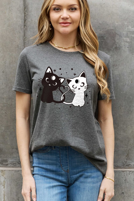 Simply Love Full Size Cats Graphic Cotton Tee king-general-store-5710.myshopify.com