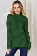 Basic Bae Full Size Ribbed Mock Neck Long Sleeve T-Shirt king-general-store-5710.myshopify.com