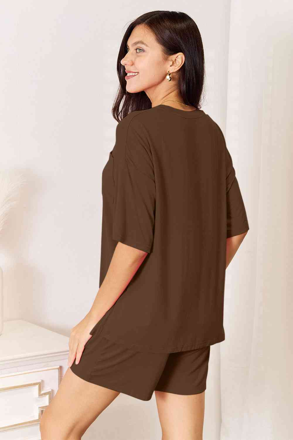 Basic Bae Full Size Soft Rayon Half Sleeve Top and Shorts Set king-general-store-5710.myshopify.com