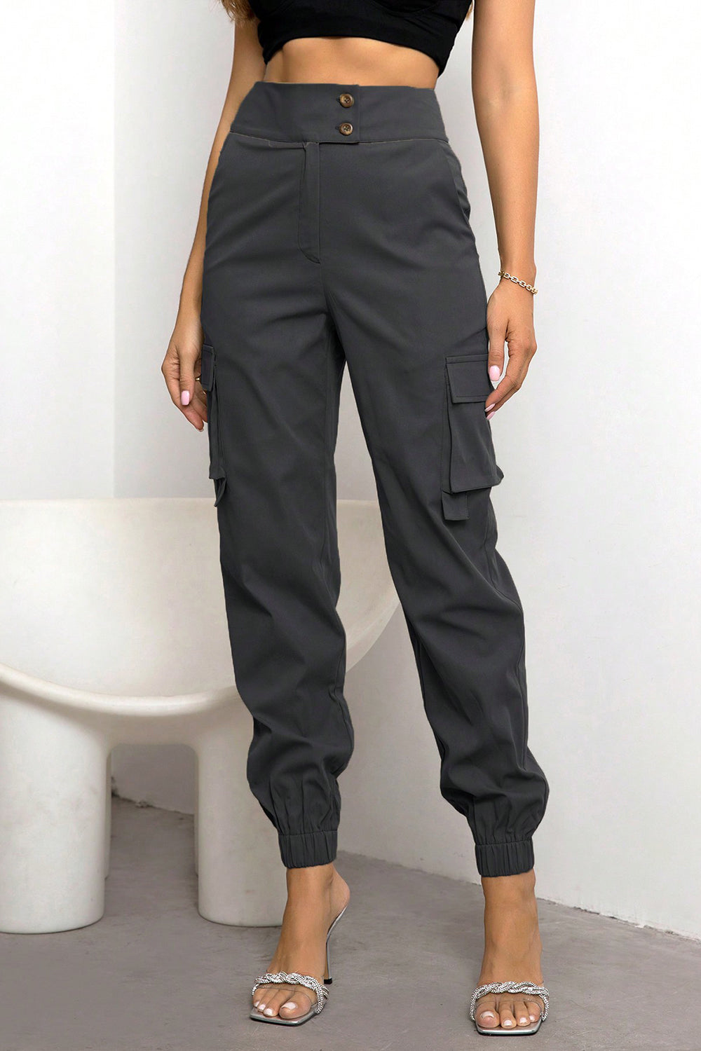 High Waist Cargo Pants king-general-store-5710.myshopify.com