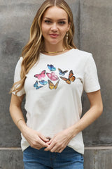 Simply Love Full Size Butterfly Graphic Cotton Tee king-general-store-5710.myshopify.com