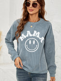 Round Neck Long Sleeve MAMA Graphic Sweatshirt king-general-store-5710.myshopify.com