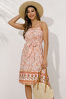 Bohemian Belted Frill Trim Spaghetti Strap Dress king-general-store-5710.myshopify.com