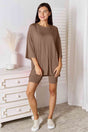 Basic Bae Full Size Soft Rayon Three-Quarter Sleeve Top and Shorts Set king-general-store-5710.myshopify.com