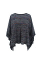 Round Neck Fringe Detail Sleeve Poncho king-general-store-5710.myshopify.com