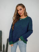 Round Neck Long Sleeve Sweater king-general-store-5710.myshopify.com