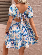 Floral Square Neck Puff Sleeve Dress king-general-store-5710.myshopify.com