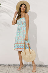 Bohemian Belted Frill Trim Spaghetti Strap Dress king-general-store-5710.myshopify.com