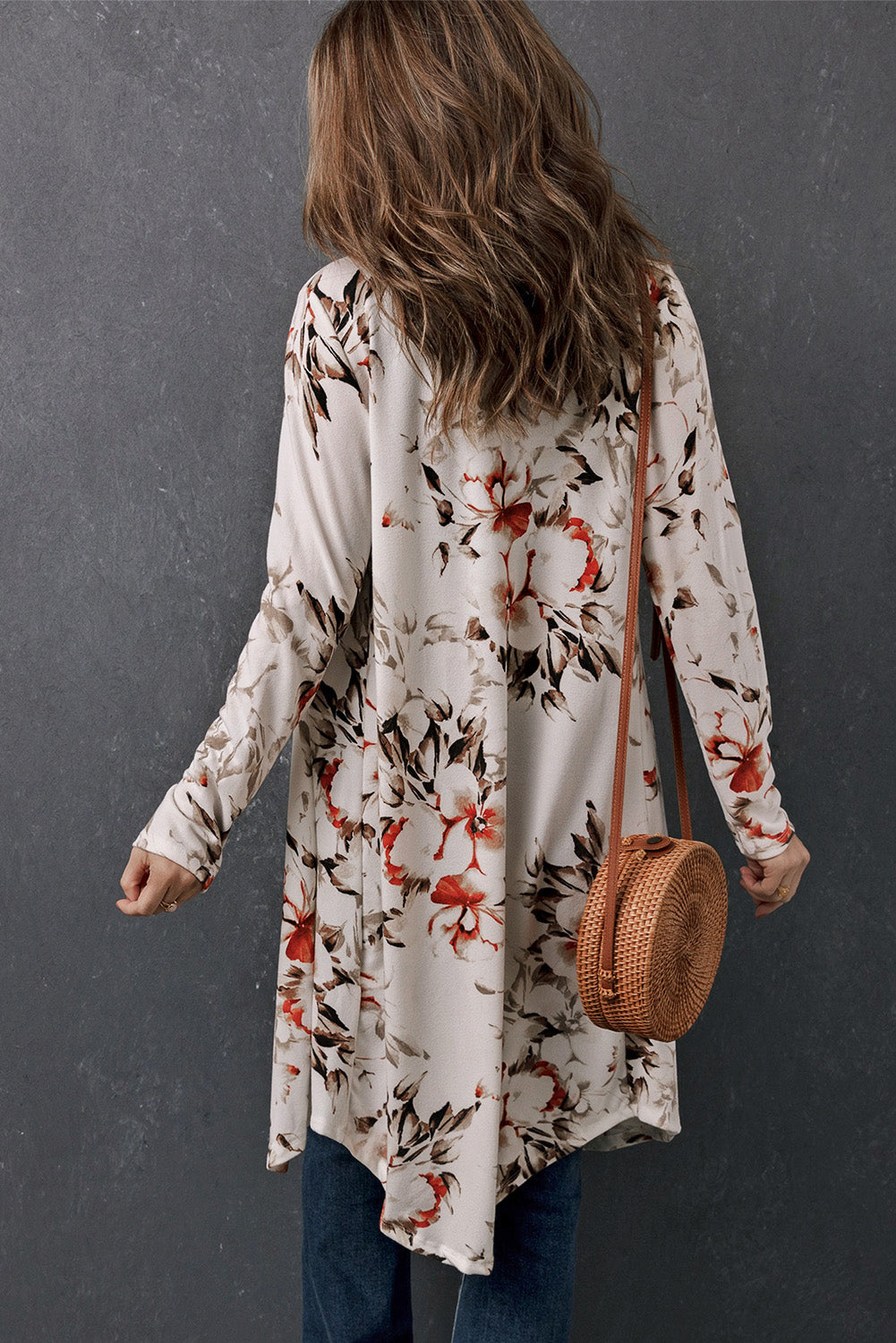 Printed Open Front Longline Cardigan king-general-store-5710.myshopify.com