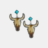 Bull Shape Turquoise Dangle Earrings king-general-store-5710.myshopify.com