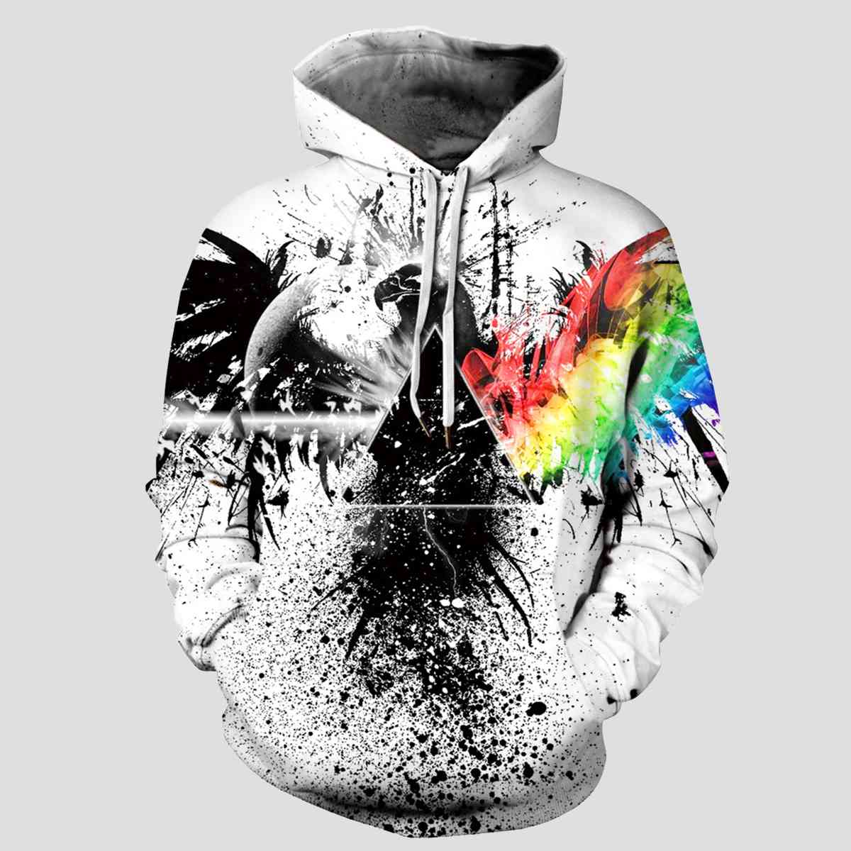 Full Size Printed Drawstring Hoodie with Pockets king-general-store-5710.myshopify.com