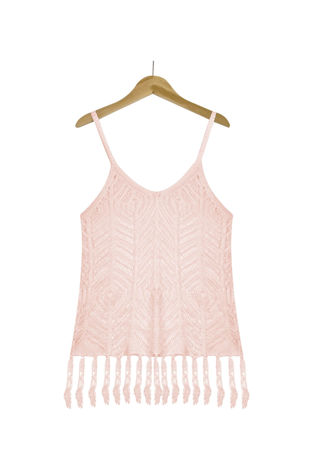 Openwork Fringe Hem Sleeveless Cover Up king-general-store-5710.myshopify.com