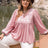 Plus Size Tie Neck Puff Sleeve Blouse king-general-store-5710.myshopify.com