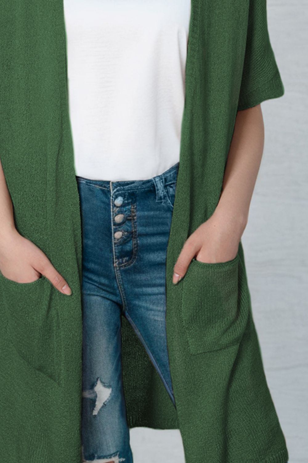 Open Front Sweater Cardigan with Pockets king-general-store-5710.myshopify.com