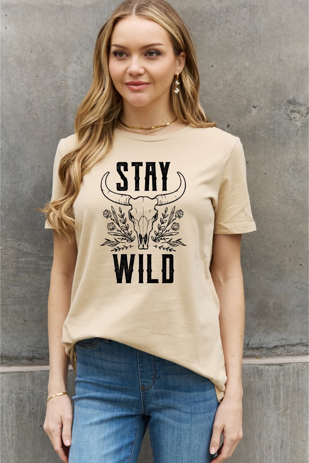 Simply Love Full Size STAY WILD Graphic Cotton Tee king-general-store-5710.myshopify.com