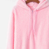 Quarter-Zip Drawstring Teddy Hoodie king-general-store-5710.myshopify.com