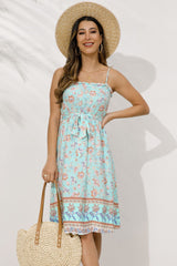 Bohemian Belted Frill Trim Spaghetti Strap Dress king-general-store-5710.myshopify.com